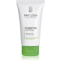 Iwostin Purritin Rehydrin зволожуючий очищаючий гель для шкіри висушеної та подразненої лікуванням акне 150 мл