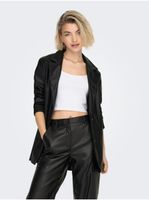 Black women's faux leather jacket ONLY Heidi - Women's