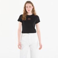 T-shirt Calvin Klein Jeans Ss 2X2 Baby Rib Logo Baby Tee Black XS