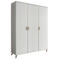 SKRIŇA S OTOČNÝMI DVERAMI, biela, 137/203/53 cm