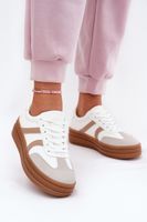 EVENTO Sneakersy Damskie Na Platformie Białe Tolianna