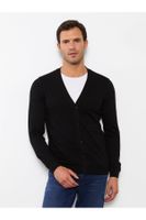 LC Waikiki Standard Pattern V-Neck Men's Knitwear Cardigan