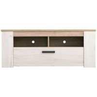 Ti'me TV DIEL, farba strieborného duba, 122,5/49,5/43,5 cm