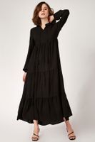 Bigdart T1627 Collar Lace Dress - Black