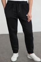 Trendyol Black Regular Fit Label Appliqued Pocket Stitched Sweatpants