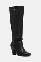 Tommy Hilfiger Kožené čižmy Tommy Hilfiger TH T-STRAP LTHR POINTY LONG BOOT