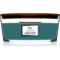 Woodwick Evergreen Cashmere ароматна свещ с дървен фитил (hearthwick) 453,6 гр.