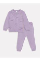 LC Waikiki Crew Neck Baby Girl Knitwear Sweater and Trousers Set of 2