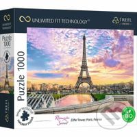 Romantický západ slnka: Eiffelova veža v Paríži, Francúzsko - puzzle z kategorie Města a stavby