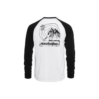 HORSEFEATHERS Triko Shank LS - white WHITE velikost XXL