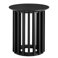 home24 PRÍRUČNÝ STOLÍK, dub, čierna
