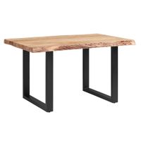 P & B JEDÁLENSKÝ STÔL, akácia, čierna, farba akácie, 140/90/76 cm