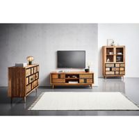 Livetastic ŠIROKÁ KOMODA, akácia, mangové drevo, prírodná farba, 130/82/42 cm