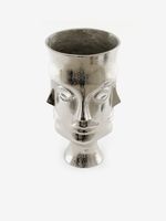 SIFCON Silver Faces Vase Silber