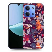 Silikónový prehľadný obal pre Xiaomi Redmi 15C 4G - Purple Leaf