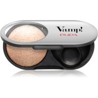 PUPA Milano Vamp! Radiant Baked Eyeshadow langanhaltender, schimmernder Lidschatten Farbton 202 Precious Gold - WET & DRY 1 g