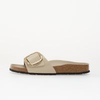 Sneakers Birkenstock Madrid Big Buckle Natural Leather Patent Women High-Shine Oyster EUR 36