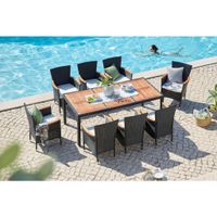 Ambia Garden ZOSTAVA ZÁHRADNÉHO NÁBYTKU drevo, kov, plast, textil