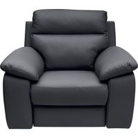 Celina Home KRESLO UŠIAK, koža, tmavomodrá