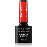 Claresa SoakOff UV/LED Color Rainbow Explosion gel lak za nohte odtenek RED 406 5 g