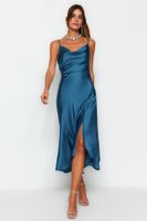 Trendyol Oil Lined Woven Satin Evening Dress