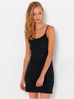 Black Women's Dress with Transparent Stripe on the Side CAMAIEU - Ladies