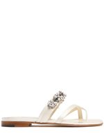 10mm Perlusa Satin Flat Sandals