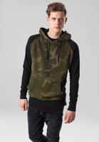 Camo Contrast Raglan Hoody olive camo/blk