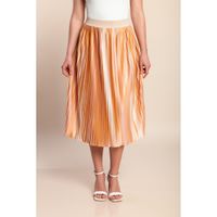 Plisseerock Plus Size, Gelb