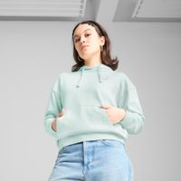 Puma ESS ELEVATED Bequemer Hoodie Damen | Mit Plain | Peaceful Blue | Größe: L