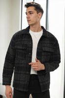 26796 Dewberry Checked Quilted Mens Jacket-ANTHRACITE