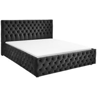 Ambia Home ČALÚNENÁ POSTEĽ, 180/200 cm, čierna
