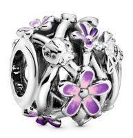 Pandora Stříbrný přívěsek Fialová sedmikráska 798772C02