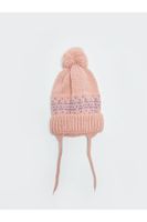 LC Waikiki Lcw Baby Pink Self Pattern Baby Girl Knitwear Beanie