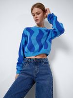 Noisy May Cosmic Pullover Blau