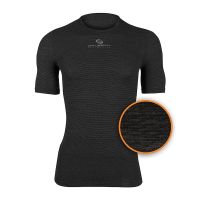 Unisex tričko Brubeck Multifunctional Base Layer s krátkým rukávem Graphite L