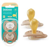 Baboo Soothers Round Latex with Case Schnuller Au Naturale 0-6 m 2 St.