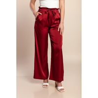 Elegante Lange Hose, Bordeaux