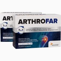 ArthroFar Gelenkkapseln 2er Pack - 1. Hilfe bei Gelenkbeschwerden – mit Kollagen und Glucosamin. 120 Kapseln | Sensilab