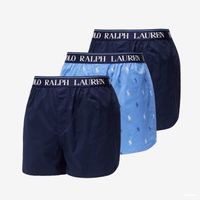 Kufry Ralph Lauren Stretch Cotton Three Slim Fit Boxers 3-Pack Blue L