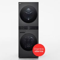 LG WashTower - 12 / 10 kg -1400 ot./min - AI DD™ - TurboWash™360°-Černá/šedá