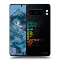 Silikónový čierny obal pre Google Pixel 10 Pro - Motto života