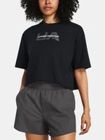 Under Armour UA Boxy Crop Branded SS Tricou Negru