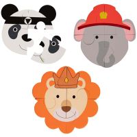 Bo Jungle B-Animal Puzzle Panda/Elephant/Lion 3 St.