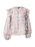 VERO MODA Bluza 'VMSABRINA'  svijetloplava / pastelno roza / bijela