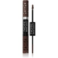 Note Cosmetique Brow Addict gel za oblikovanje obrva nijansa 03 Dark Brown 2x5 ml