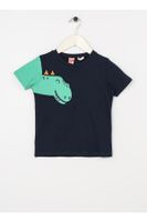 Koton Navy Blue Baby T-shirt with Print 3smb10016tk