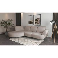 Sit & More ROHOVÁ SEDAČKA, textil, sivobéžová
