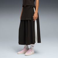 PUMA T7 Midi Faltenrock Damen, Kleidung, Schwarz, M