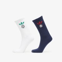 Κάλτσες adidas Football Embroidered Crew Socks 2 Pairs White/ Night Indigo M